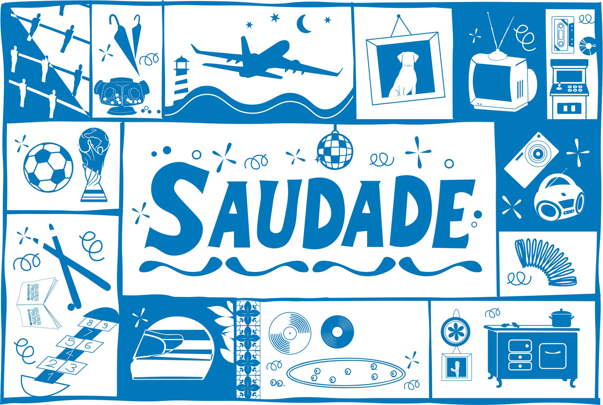 Illustrated collage design for 'Saudade' from the Daterra Masterpieces coffee auction