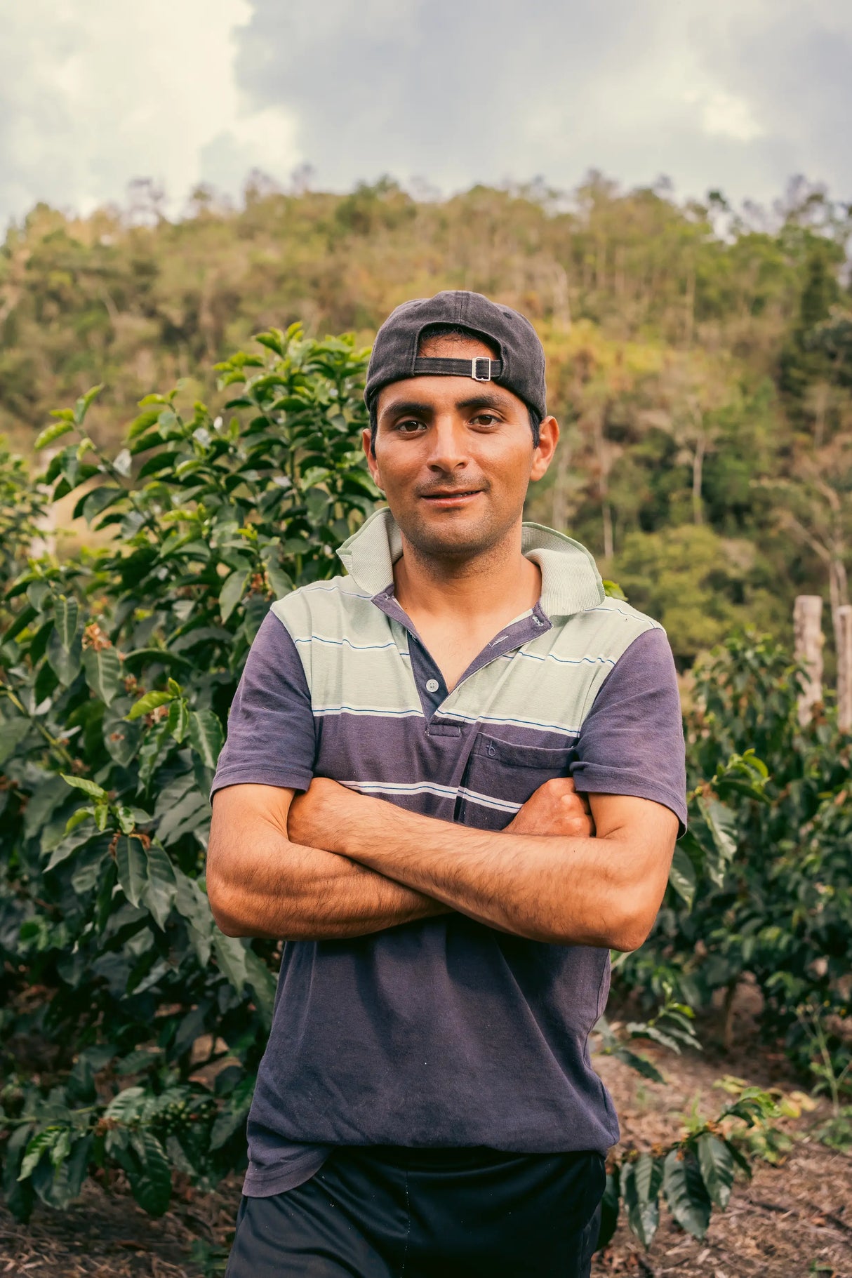 Joel Marin on his coffee farm in Peru