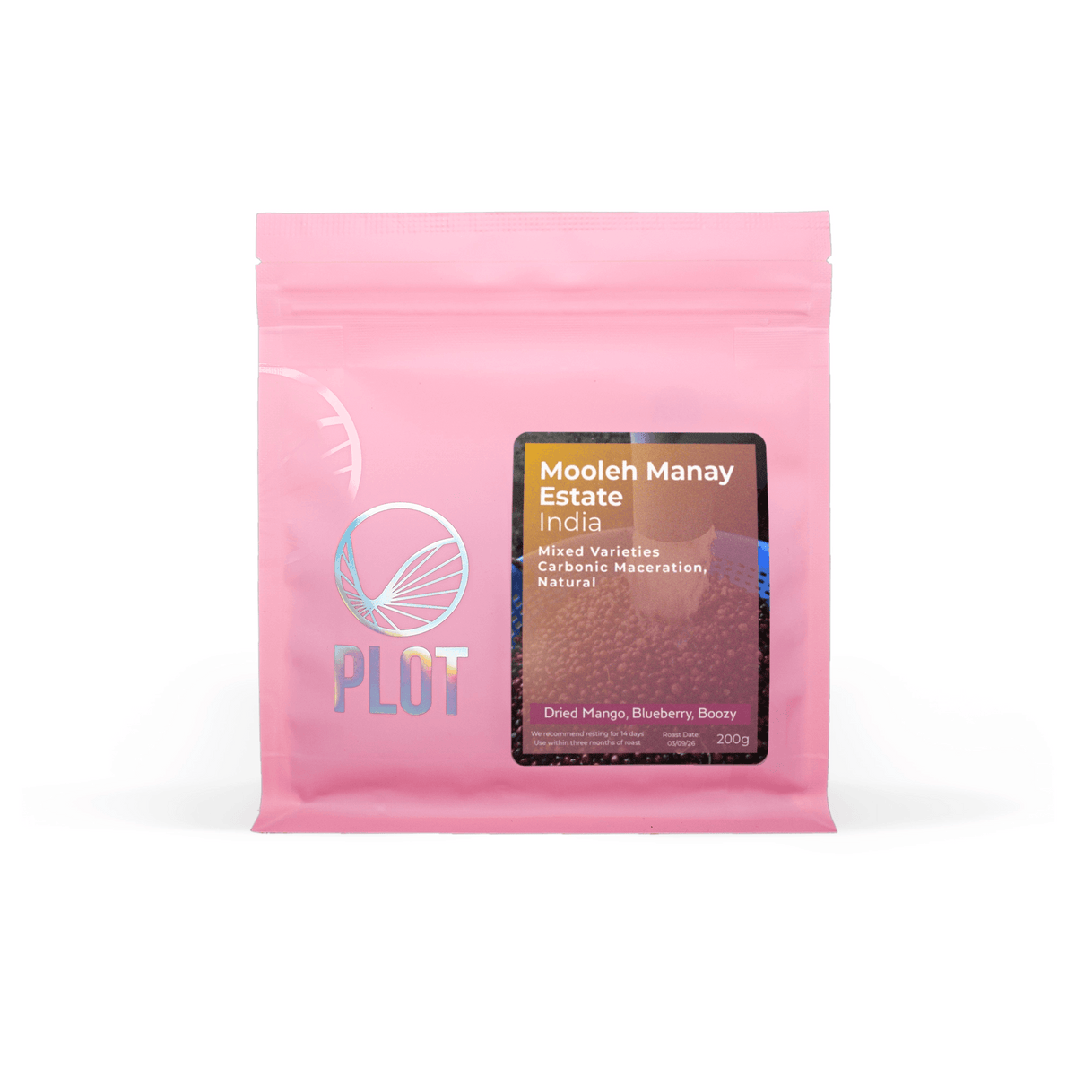 Product packaging image for Carbonic Maceration Natural from Mooleh Manay Coffee Estate, India